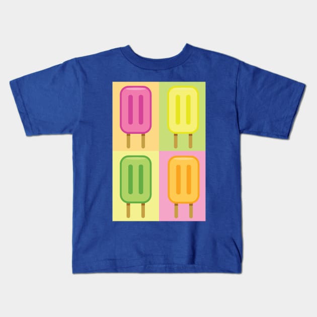 Pop Art Popsicles Kids T-Shirt by magentasponge